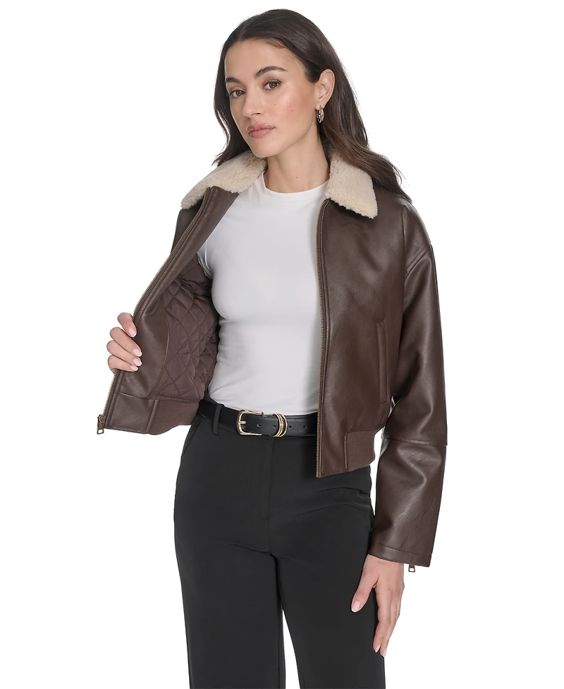 Levi's Women's Regular Faux Leather Bomber Jacket