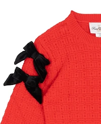 Rare Editions Girls 4T-6X 2-Piece Textured Sweater and Flare Pants Set