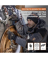 RefrigiWear Men's PolarForce Gloves - Extreme Cold Protection, Touchscreen Compatible, Kevlar Reinforced