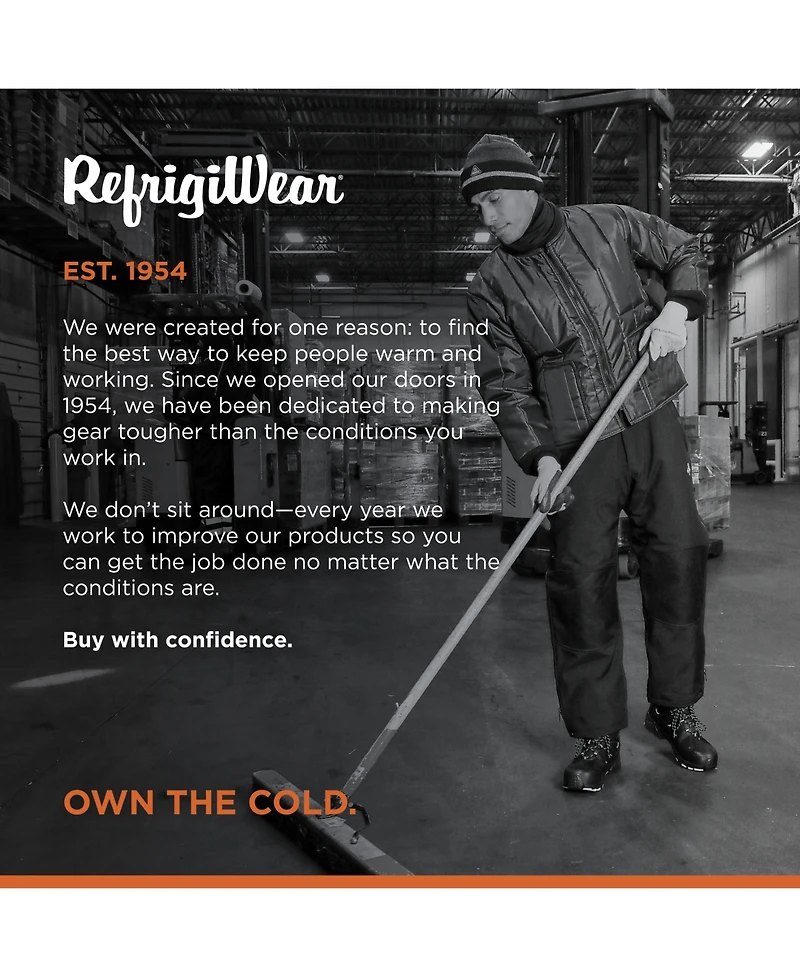 RefrigiWear Men's Econo-Tuff Jacket - 15°F Comfort, Insulated, Water-Repellent, Durable, Lightweight Workwear for Cool Weather Protection