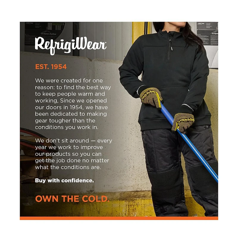 RefrigiWear Men's Touchscreen Double Dot Grip Hi Vis Glove (Pack of 12 Pairs)