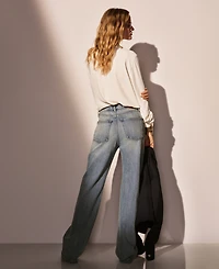 Lauren Ralph Women's High-Rise Wide-Leg Jeans