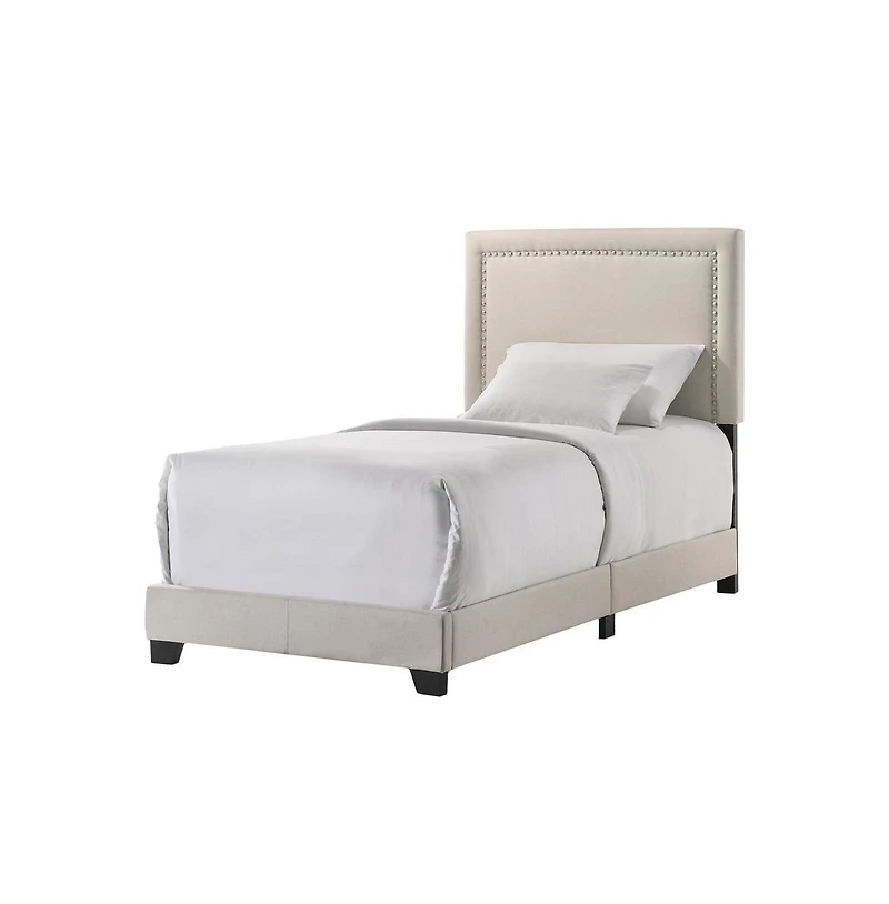 Intercon Zion Twin Uph Bed in Zion Fog Fabric