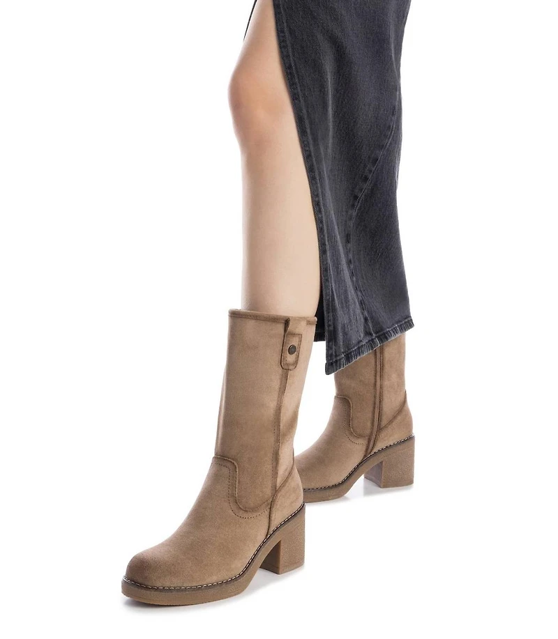 Xti Women's Suede Heeled Booties Refresh Collection By