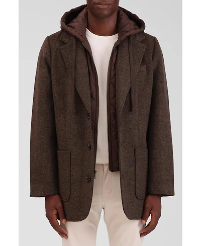 Bagatelle Homme Men's Wool Blend Hoodie Coat