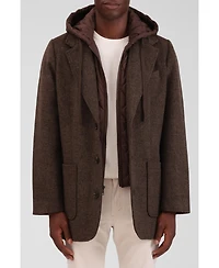 Bagatelle Homme Men's Wool Blend Hoodie Coat
