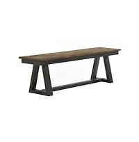 Intercon Backless Bench, 62"" in Brushed Brown & Pecan