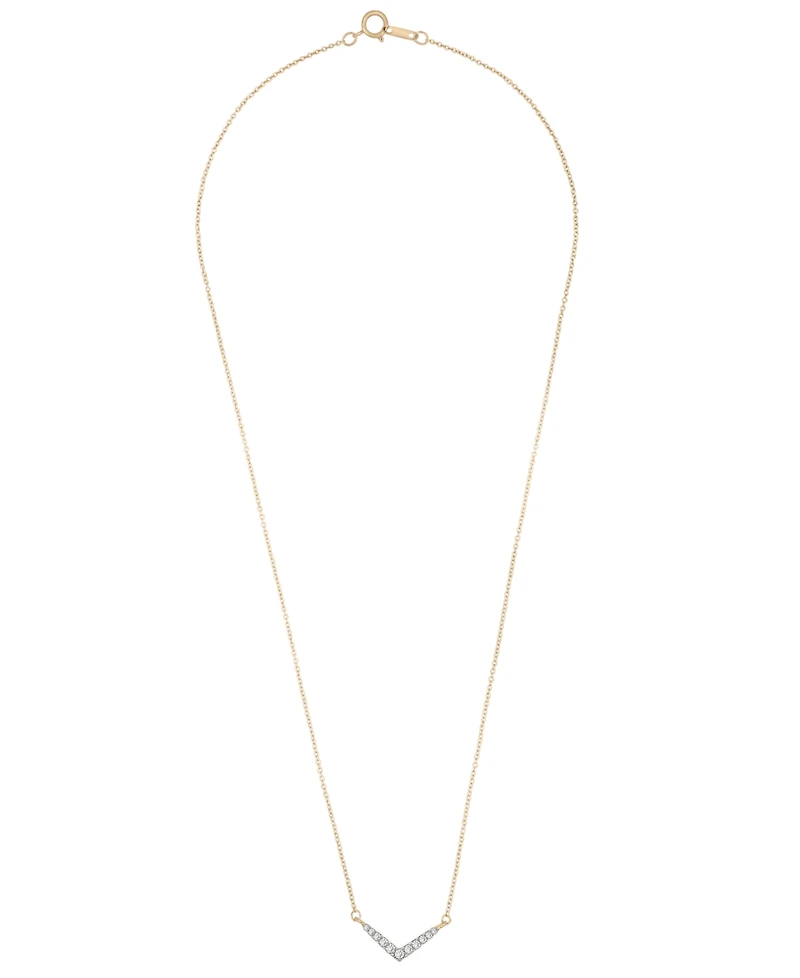 Wrapped Diamond Necklace (1/6 ct. t.w.) in 10K Yellow Gold, Macy's Exclusive