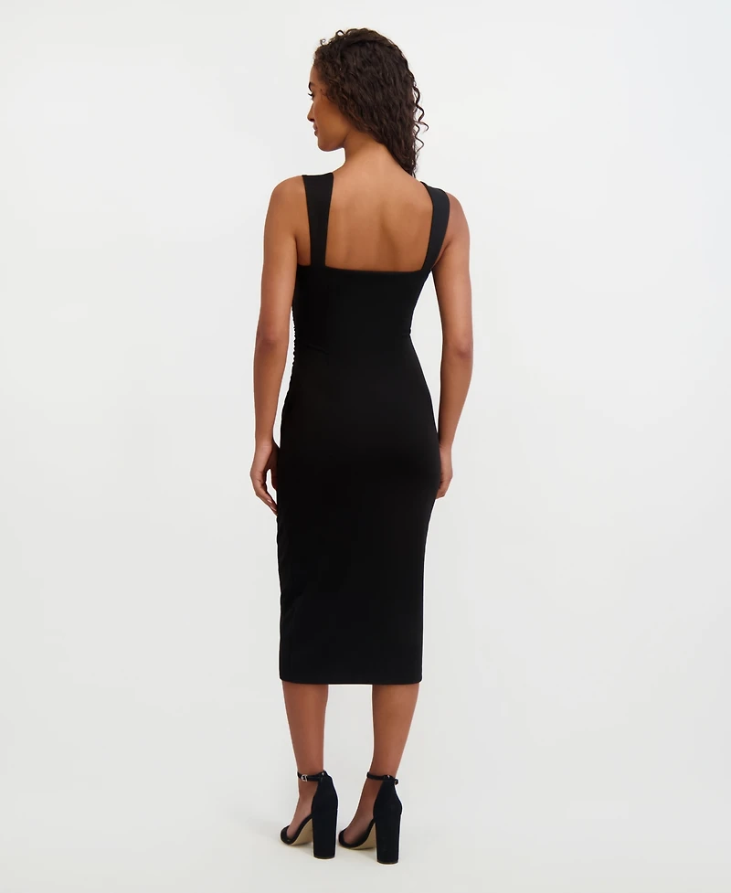 Siena Women's Ponte-Knit Sleeveless Bodycon Midi Dress