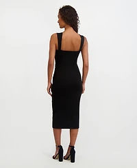 Siena Women's Ponte-Knit Sleeveless Bodycon Midi Dress