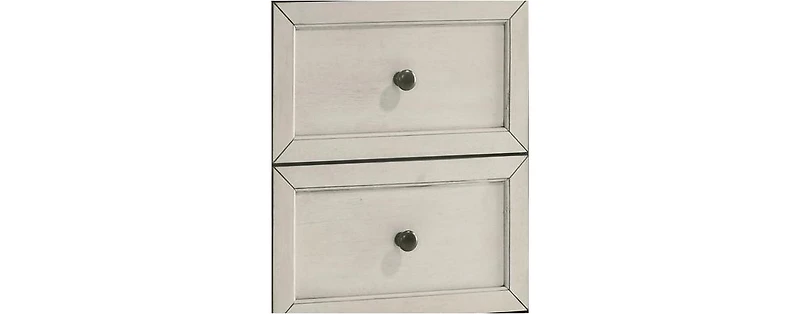 Intercon Nightstand, 2 Drawer in Rustic White