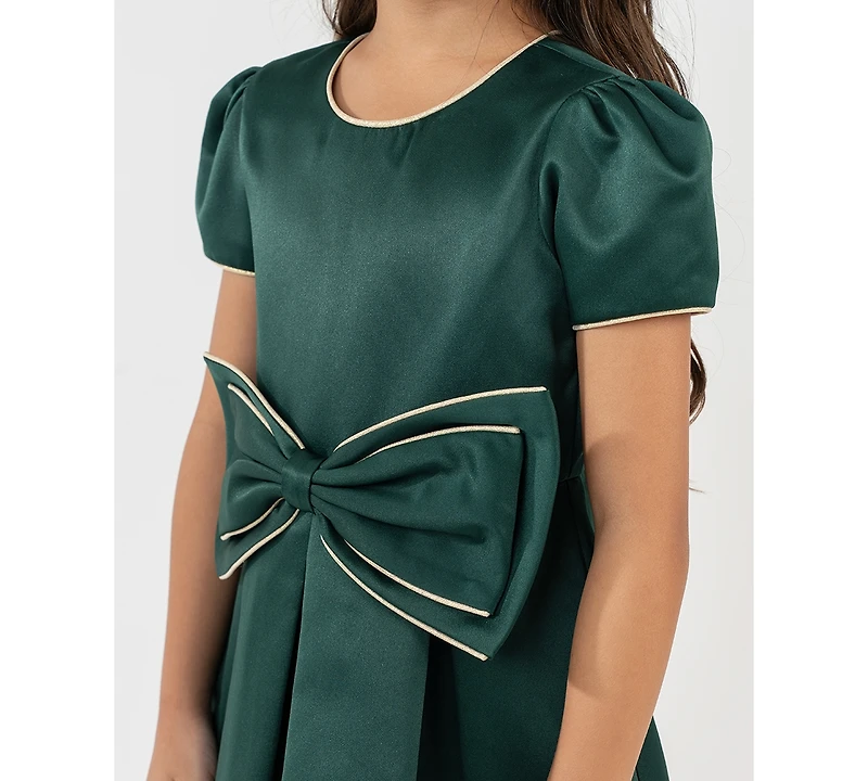Rare Editions Girls 2T-6X Bow Detail Dress