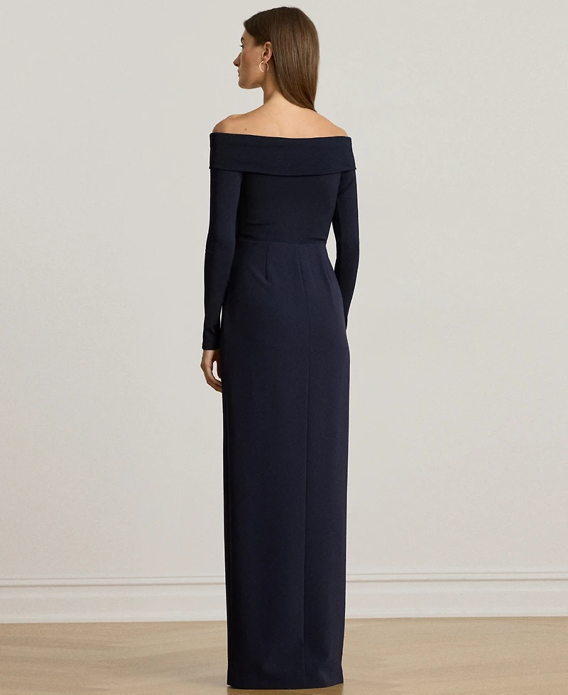 Lauren Ralph Women's Rib-Knit Off-the-Shoulder Gown
