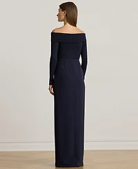 Lauren Ralph Women's Rib-Knit Off-the-Shoulder Gown