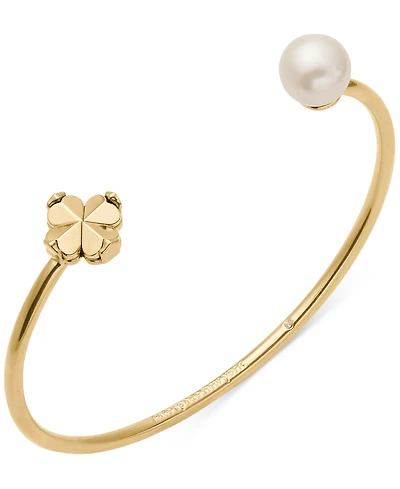 kate spade new york Imitation Pearl and Cubic Zirconia Flower Bracelet (also Gold-Tone)