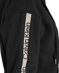Calvin Klein Women's Fleece Logo Tape Hoodie Jacket