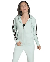 Calvin Klein Women's Fleece Logo Tape Hoodie Jacket