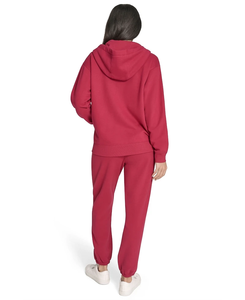 Calvin Klein Women's Fleece Logo Tape Hoodie Jacket
