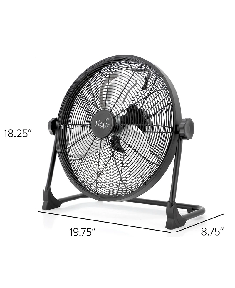 Vie Air 16 Inch Rechargeable Indoor/Outdoor Floor Fan (IPX4 Rated)