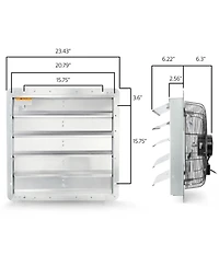 Vie Air Inch Shutter Exhaust Fan with Power Cord