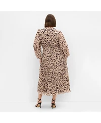 City Chic Women's Georgina Animal Print Dress