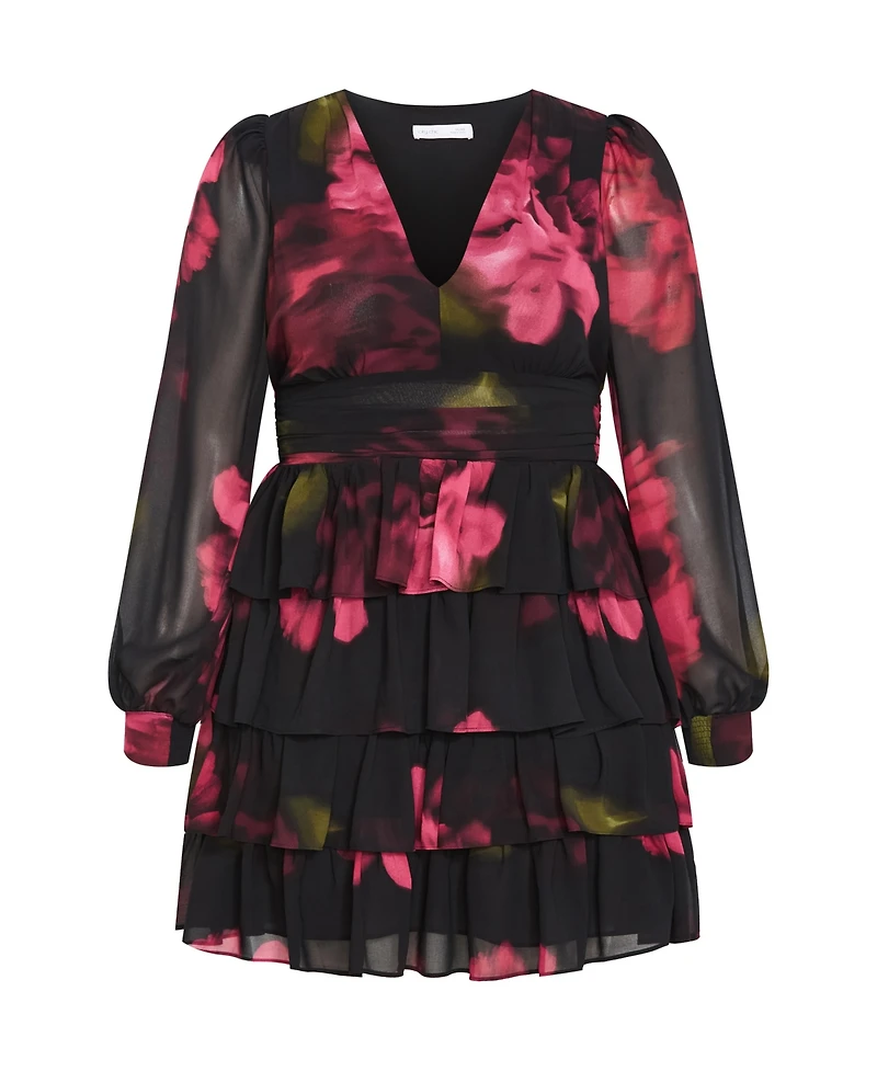 City Chic Women's Kailey Print Mini Dress