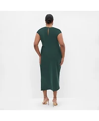 City Chic Women's Beatrix Knot Satin Dress