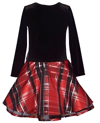 Bonnie Jean Girls 7-16 Long Sleeve Plaid Hipster Dress