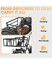 Mikolo Electric Tricycle for Adults, 20"x4" Folding Fat Tire Electric Trike, 750W(Peak 1350W) Motor Etrike, 48V13Ah Battery, 3-Wheel Electri
