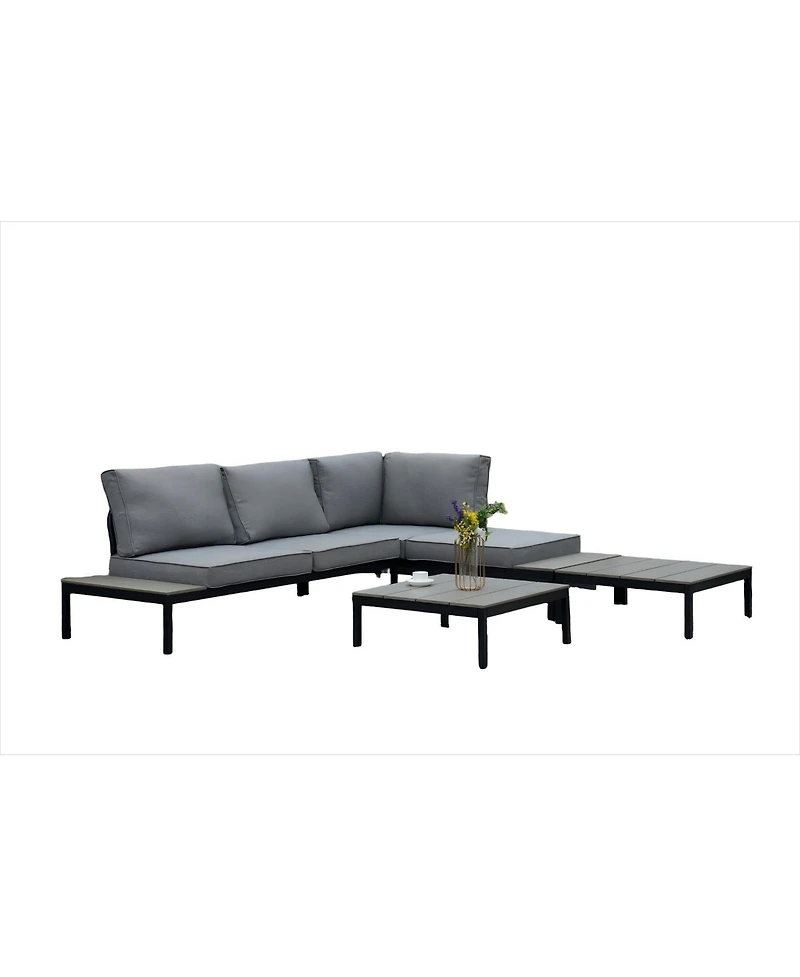 Boyel Living All-Aluminum Sofa Set - 4 Pieces