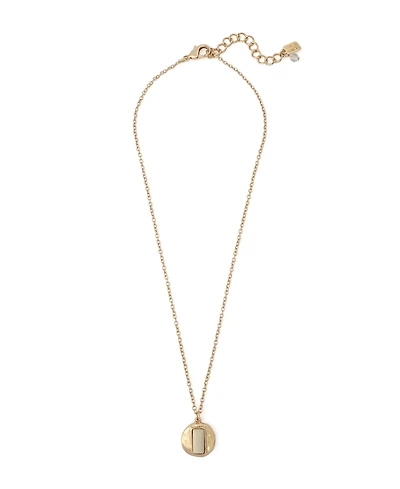Robert Lee Morris Soho Ivory Molten Disc Pendant Necklace