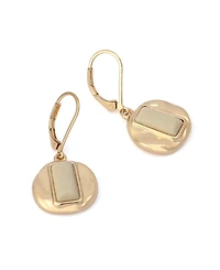 Robert Lee Morris Soho Malachite Molten Disc Drop Earrings