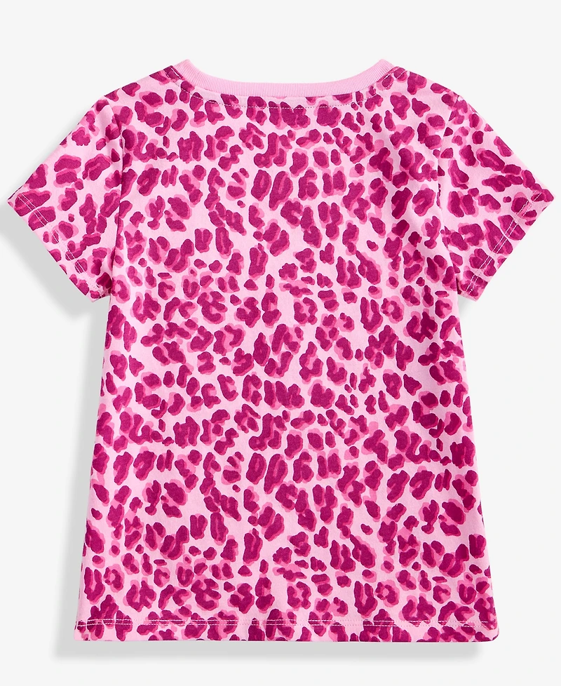 Epic Threads Girls Toddler 2T-4T Leopard-Print Short-Sleeve T-Shirt, Macy's Exclusive