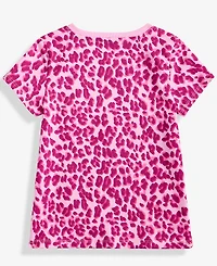 Epic Threads Girls Toddler 2T-4T Leopard-Print Short-Sleeve T-Shirt, Macy's Exclusive