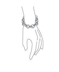 Bling Jewelry Set of 2 Large Oval Links Chunky Chain Link Bracelet Toggle Clasp Gold Plated