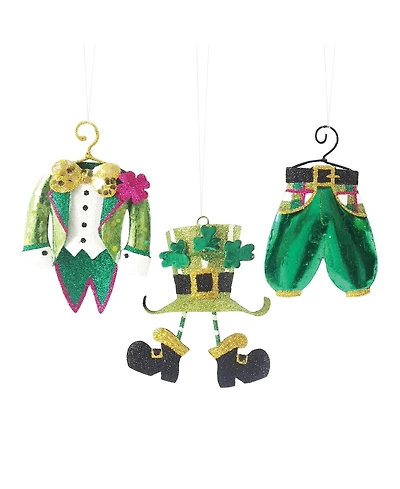 Leprechaun Clothes St. Patrick's Day Christmas Tree Ornament Set of 3