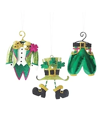 Leprechaun Clothes St. Patrick's Day Christmas Tree Ornament Set of 3