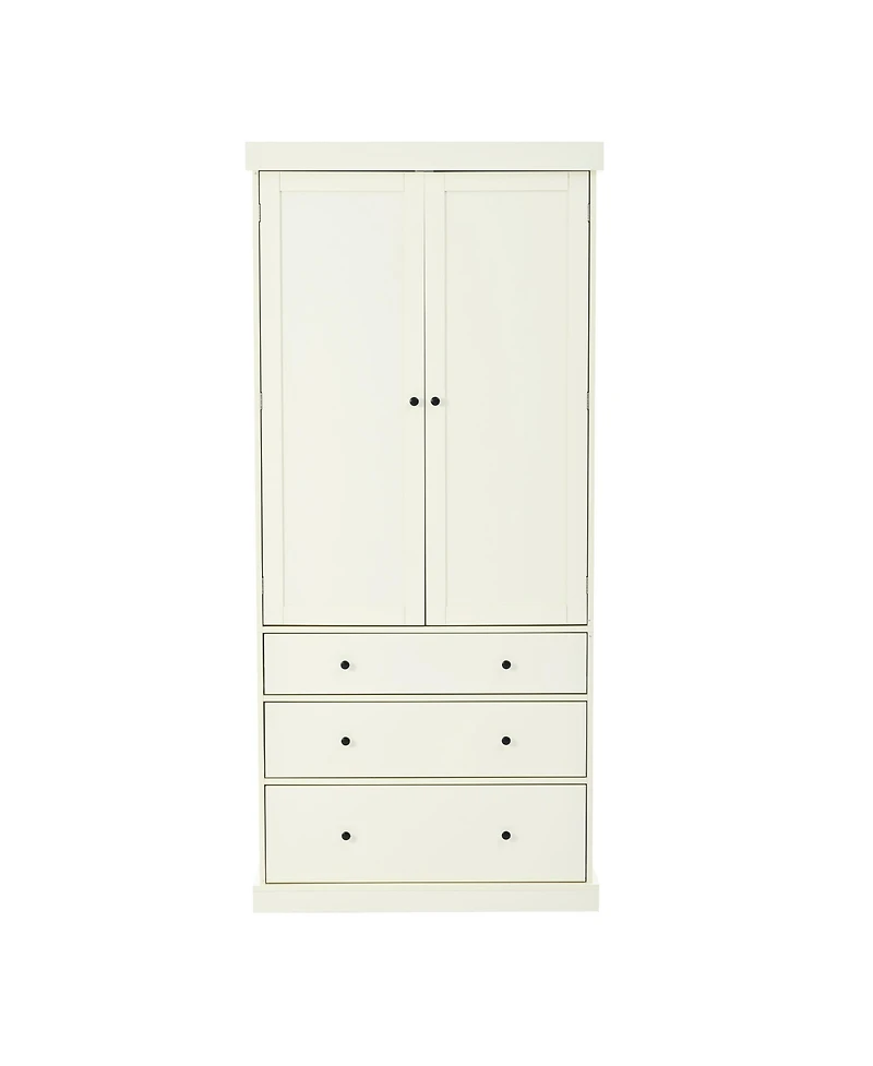 77inch Freestanding Tall Cupboard Storage Cabinet with 3 Adjustable Shelves 8 Door and Drawers