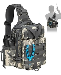 Fishing Backpack with Rod Holder, Lightweight Sling Bag Storge Gear and Equipment