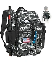 Fishing Tackle Backpack with Rod & Gear Holder