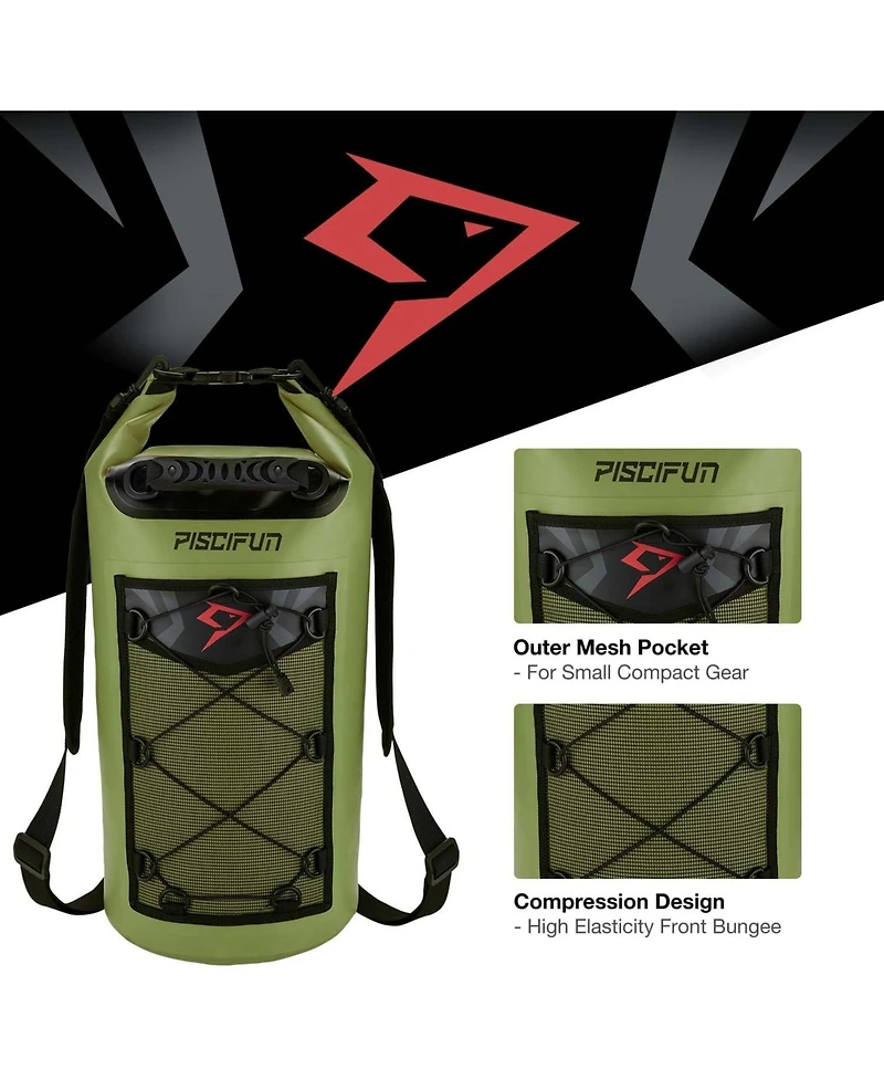 Dry Bag, Waterproof Floating Backpack 5L/10L/20L/30L/40L with Waterproof Phone Case for Boating, Kayaking