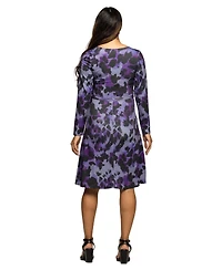 24seven Comfort Apparel Women's Maternity Long Sleeve Wrap Dress