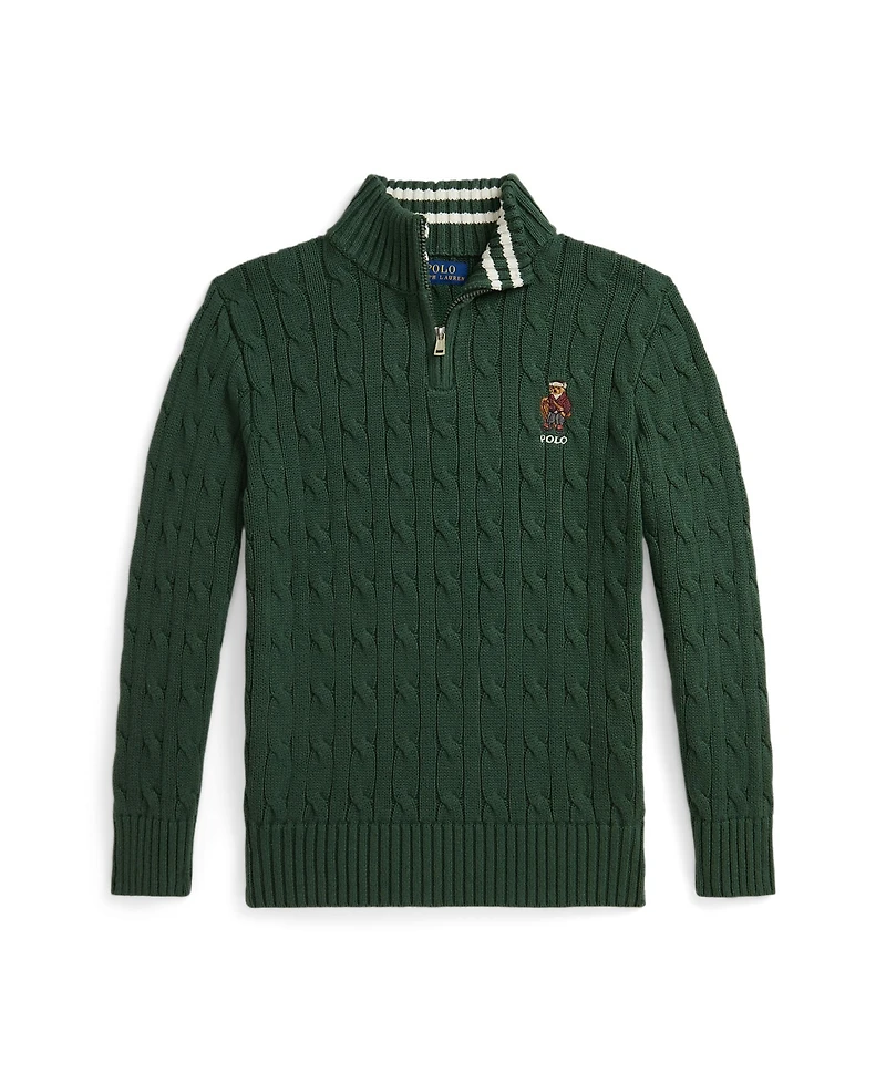 Polo Ralph Lauren Boys Bear Cable-Knit Cotton Sweater