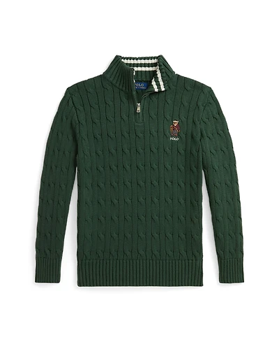 Polo Ralph Lauren Boys Bear Cable-Knit Cotton Sweater