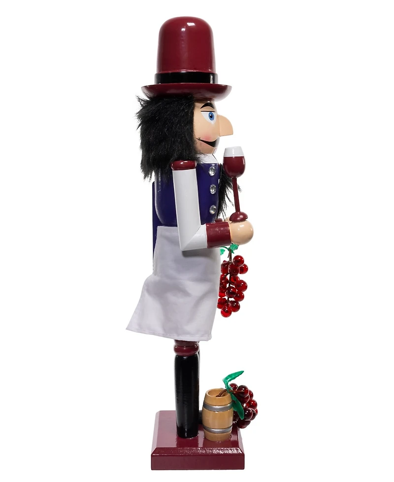 Kurt Adler 15-Inch Wooden Wine Nutcracker