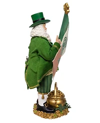 Kurt Adler 11-Inch Fabriche Musical Irish Santa