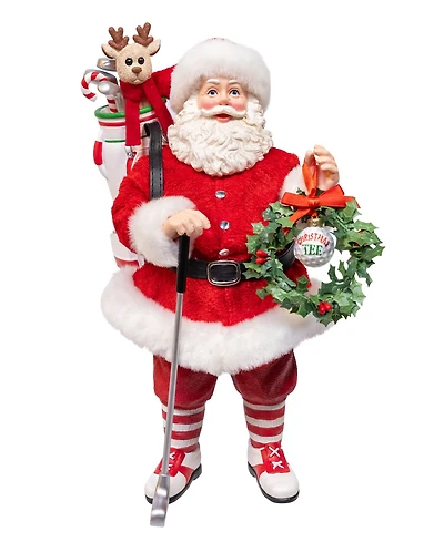 Kurt Adler 10.5-Inch Fabriche Golf Santa