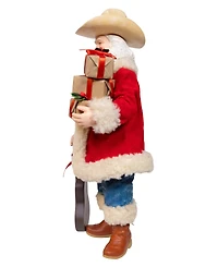 Kurt Adler 11-Inch Fabriche Western Santa with Guitar