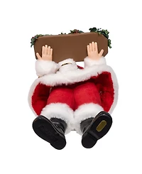 Kurt Adler 10.5-Inch Fabriche Wine Santa