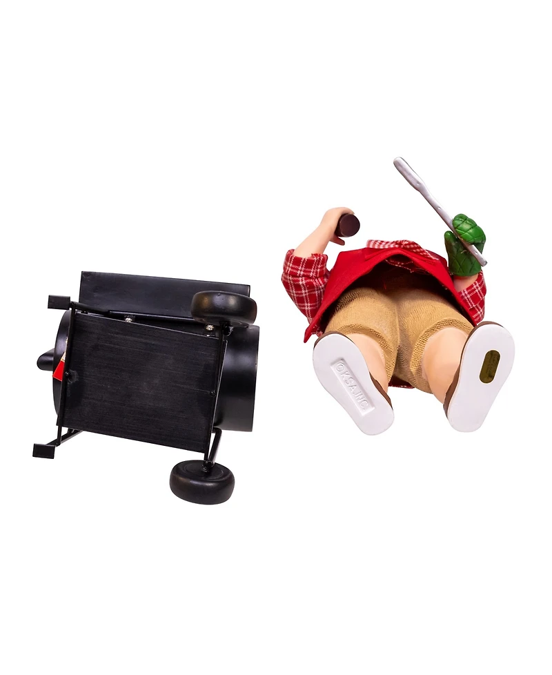 Kurt Adler 10.75-Inch Barbecue Grill Santa